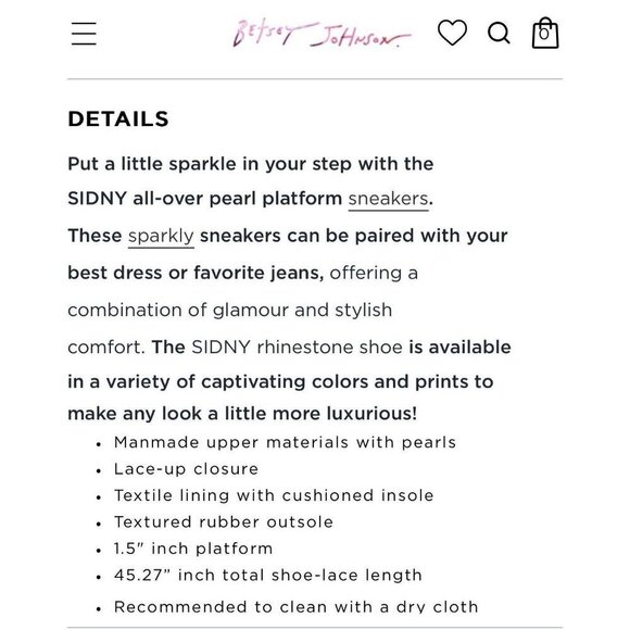 Betsy Johnson SIDNY all-over Pearl Platform Sneakers Ivory Size 11 Bridal - Picture 11 of 12